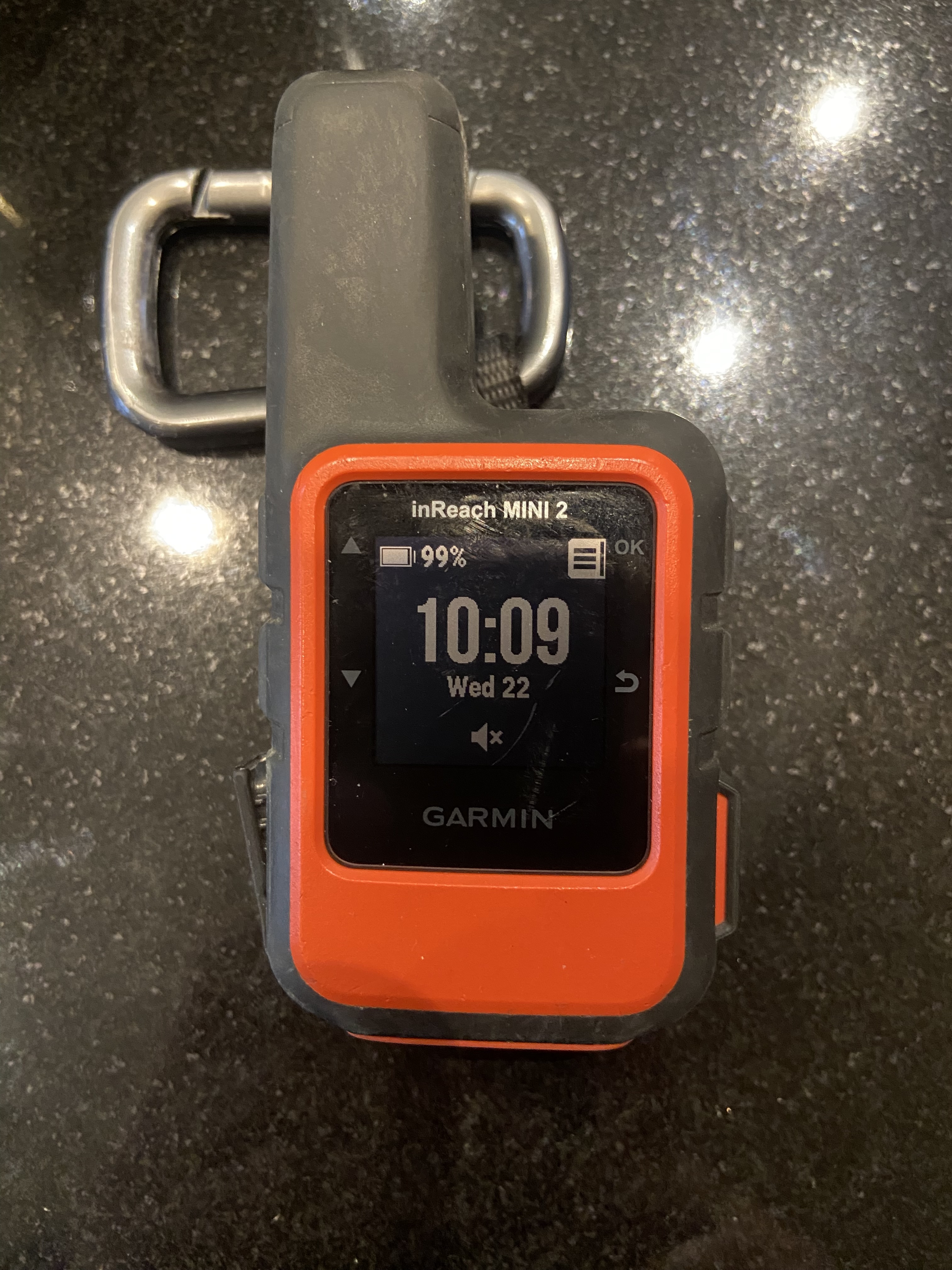 InReach Mini 2 turned on